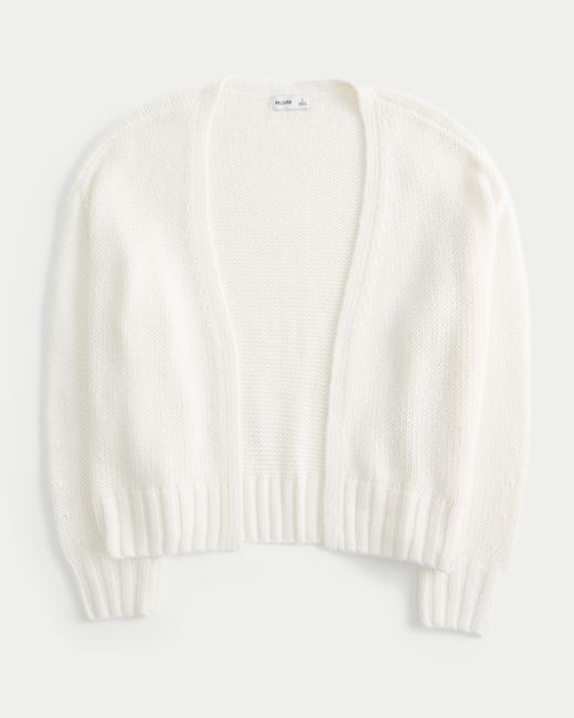 Hollister White Easy No-close Cardigan