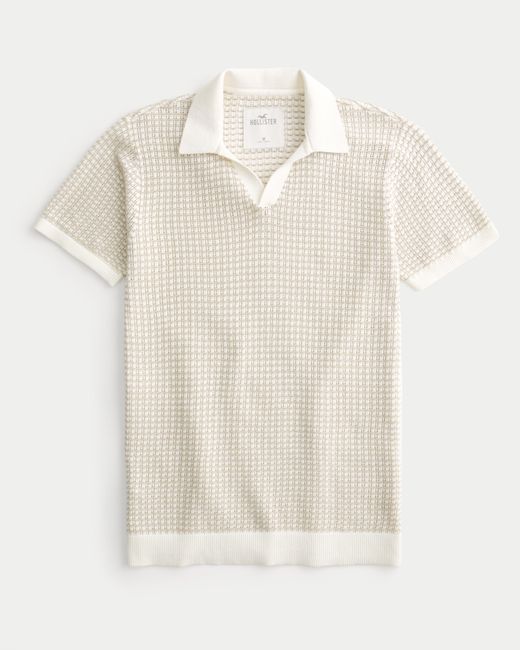 Hollister Natural Short-sleeve Sweater Polo for men
