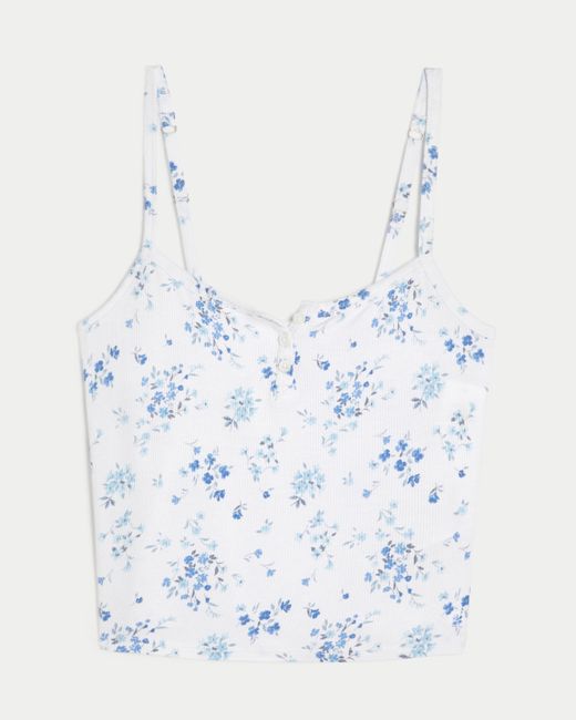 Hollister Blue Gilly Hicks Ribbed Tank