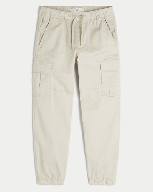 Hollister Natural Relaxed Cargo Joggers for men