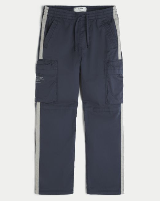 Hollister Blue Baggy Cargo Track Pants for men