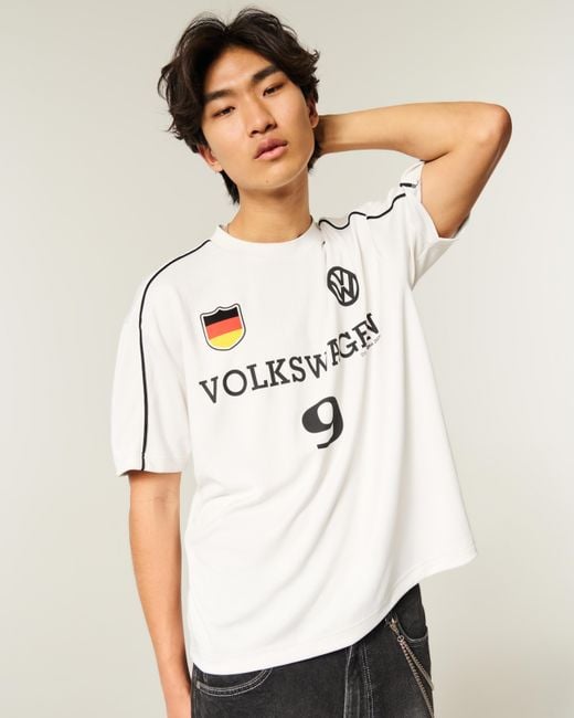 Hollister Natural Boxy Volkswagen Graphic Soccer Jersey for men
