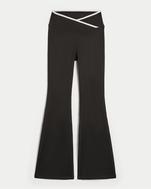 Hollister Black Gilly Hicks Active Recharge Tipped Flare Pants