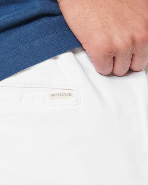 Hollister White Just Like Knit Relaxed Above-the-knee Denim Jogger Shorts for men