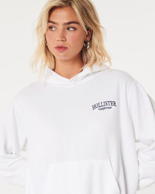 White clearance hollister hoodie