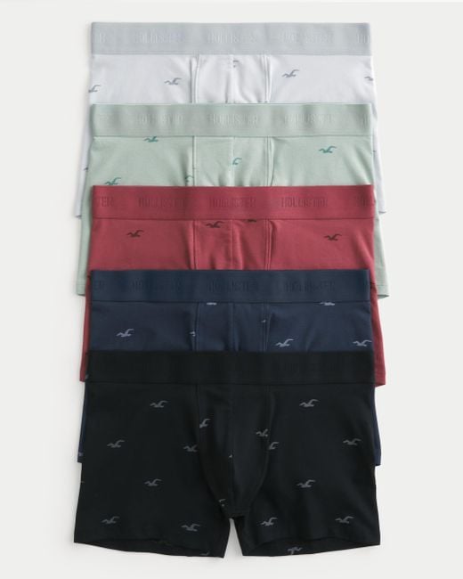 Hollister Multicolor Classic Length Boxer Brief 5-pack for men