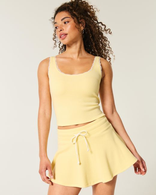 Hollister Natural Gilly Hicks Waffle Skort