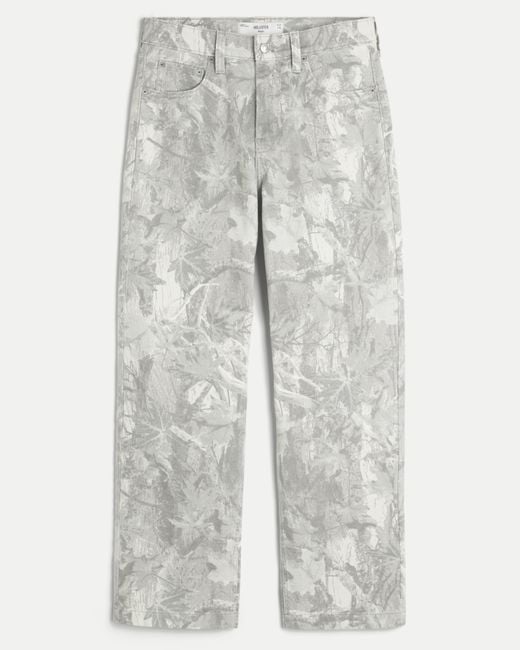 Hollister Gray Camo Baggy Jeans for men