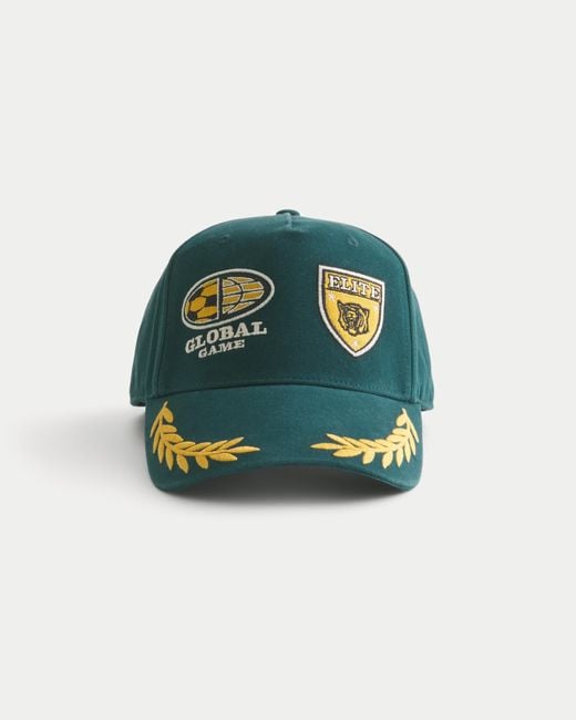 Hollister Blue Global Game Graphic Baseball Hat for men