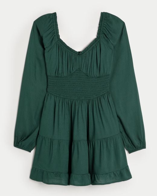 Hollister Green On/off The Shoulder Skort Dress