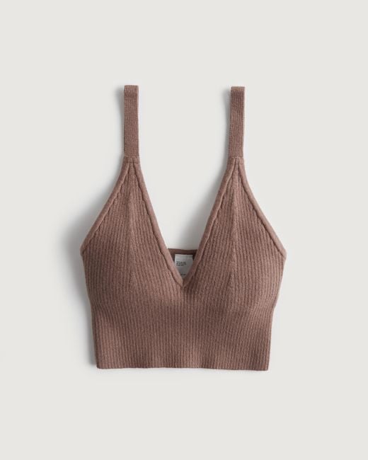Hollister Gilly Hicks Sweater-knit Lounge Bralette in Brown