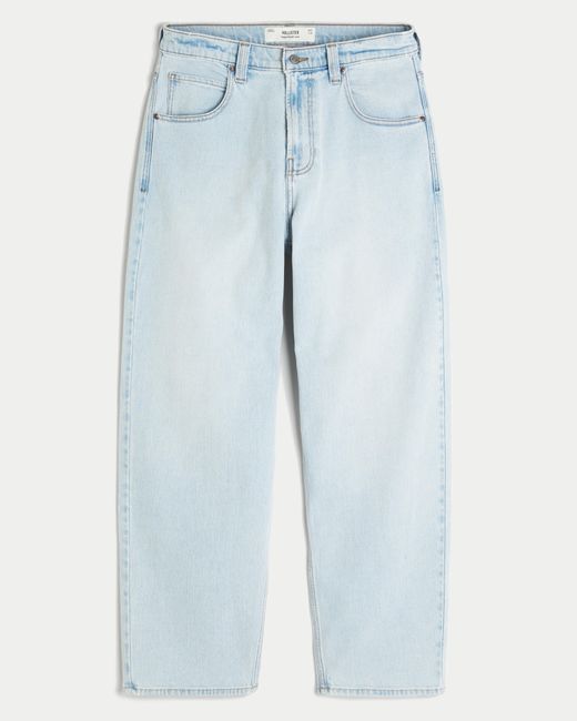 Hollister Blue Light Wash Skater Baggy Jeans for men
