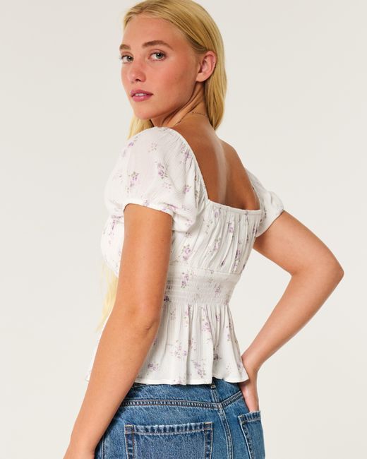 Hollister peplum top sale