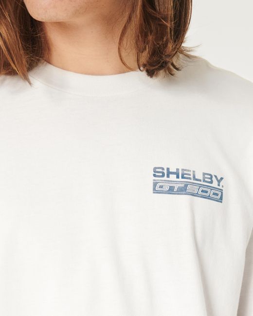 Hollister Kastig geschnittenes Tee mit Shelby GT 500 Grafik in Blue für Herren
