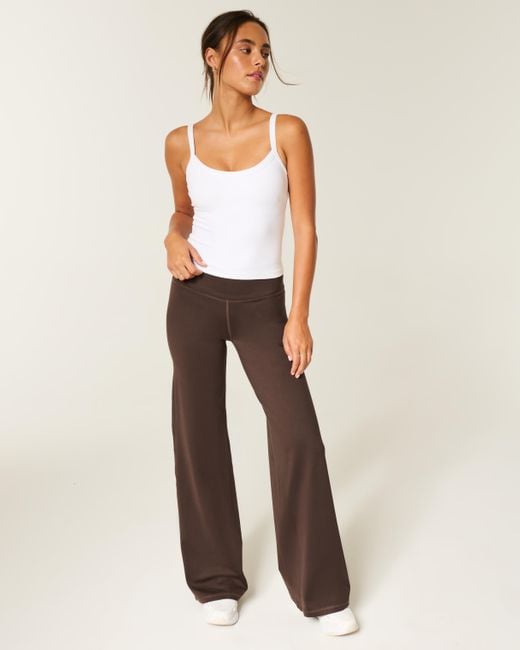 Hollister Brown Gilly Hicks Active Recharge Wide-leg Pants