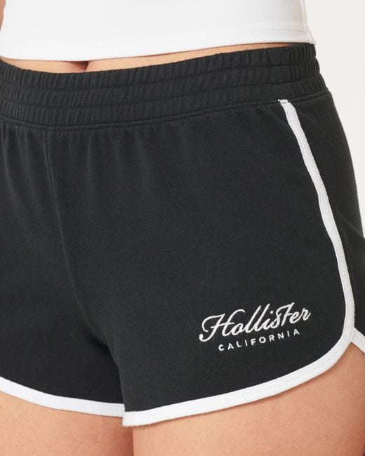 Hollister Black Knit Logo Shorts