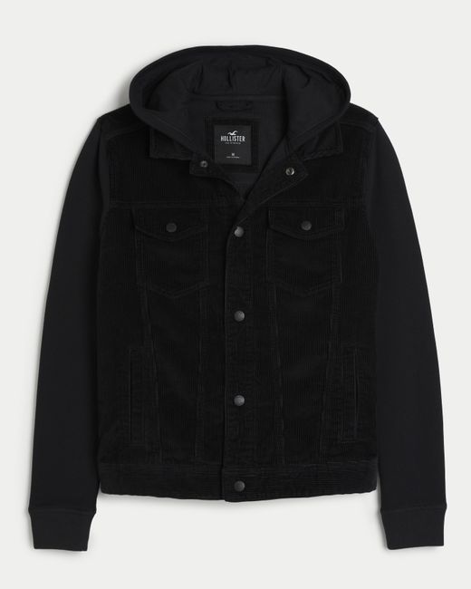 Hollister Hooded Denim Jacket ($33) ❤ liked on Polyvore featuring  outerwear, jackets, jean jacket, hooded jean… | Hooded denim jacket, Denim  utility jacket, Jackets
