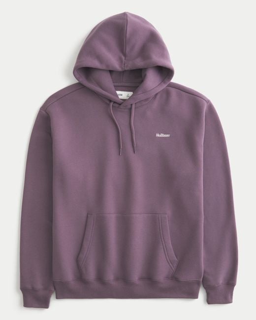 Hollister Relaxed Logo Hoodie in Purple for Men Lyst UK