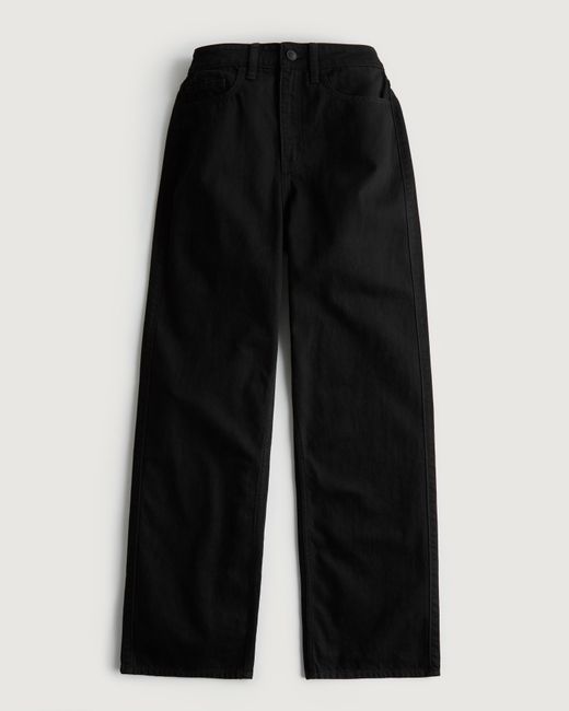 Hollister Highest Rise Baggy Jeans in Black | Lyst UK