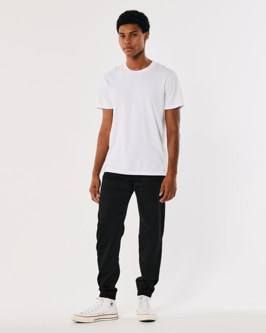 Hollister Black Just Like Knit Relaxed Denim Joggers for men