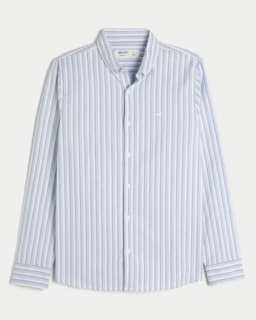 Hollister Long-sleeve Oxford Shirt in Blue for Men Lyst UK