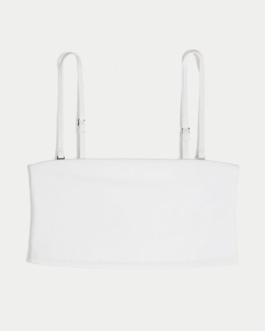 Hollister White Must-have Basics Bandeau Bra Top