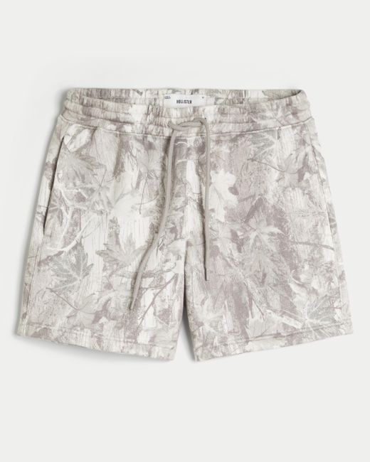 Hollister Multicolor Mid-thigh Camo Loose Fleece Shorts for men