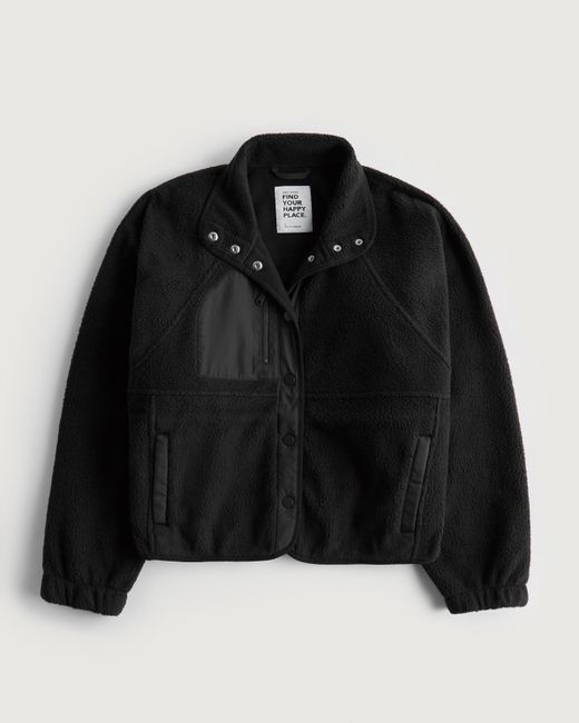 Hollister Black Gilly Hicks Active Fleece Jacket