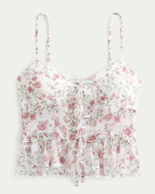 Hollister Multicolor Chiffon Ruffle Cami