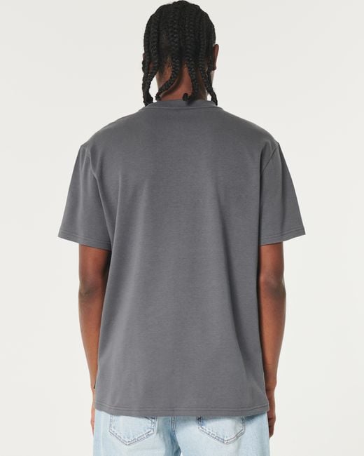 Hollister Gray Relaxed Cooling Tee for men