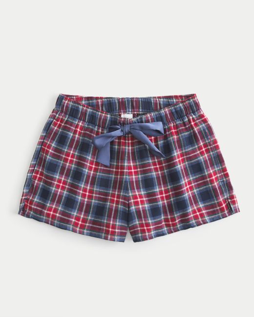 Hollister flannel sleep shorts on sale