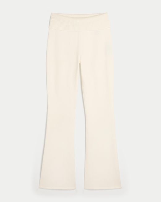 Hollister Natural Gilly Hicks Sweater-knit Foldover Bootcut Pants