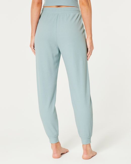 Hollister Blue Gilly Hicks Joggers aus Waffelmuster-Stoff
