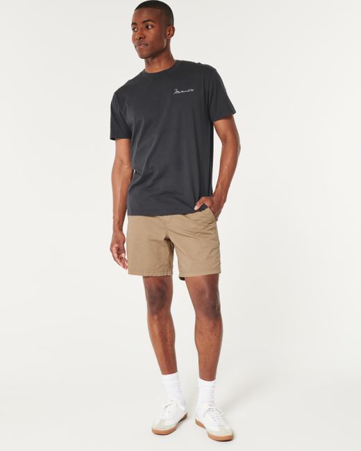 Mens twill sale jogger shorts