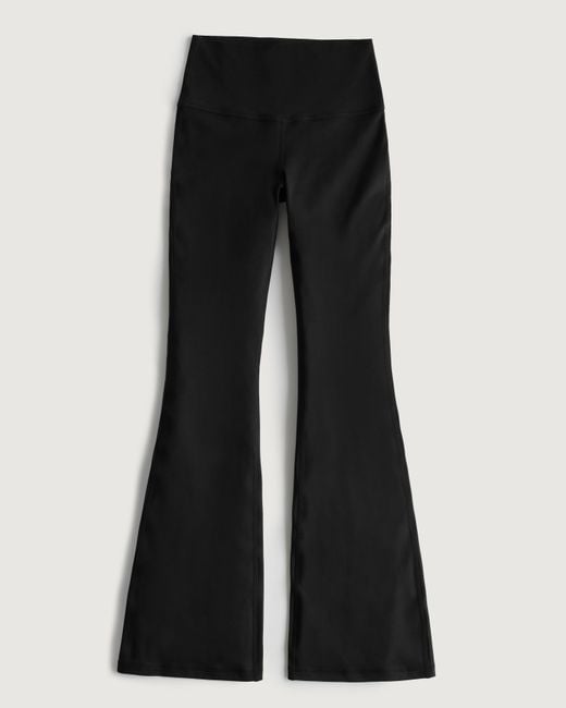 Hollister Black Gilly Hicks Active Recharge High-rise Pocket Flare Leggings