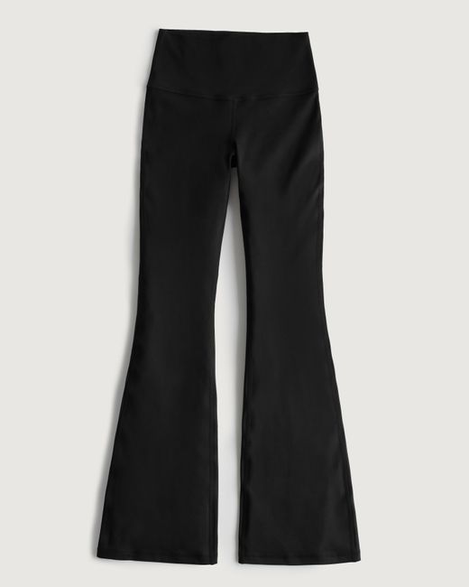 Hollister Black Gilly Hicks Active Recharge High Rise Flare Leggings mit Taschen