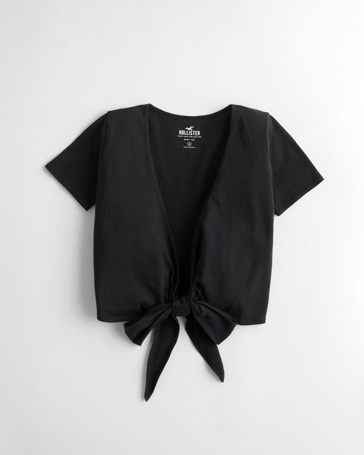 Hollister Black Must-have Multi-way Wrap Top