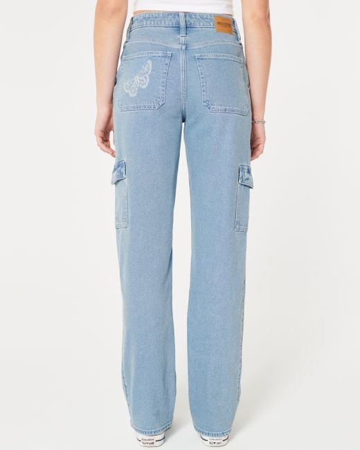 Hollister Ultra High-Rise Light Wash Baggy Jeans