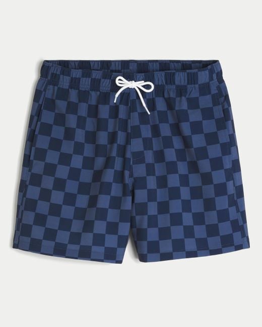 Hollister Volley Badeshorts, reicht bis zur Mitte des Oberschenkels in Blue für Herren