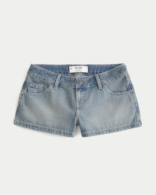Hollister Blue Low-rise Mini Jean Shorts