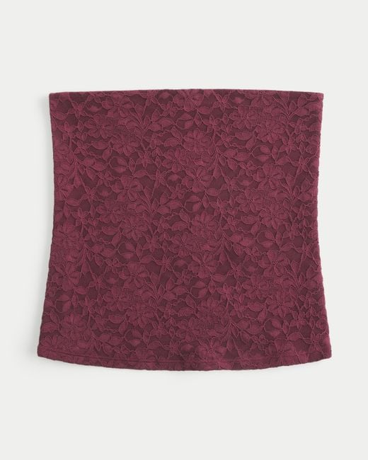 Hollister Purple All-over Lace Tube Top