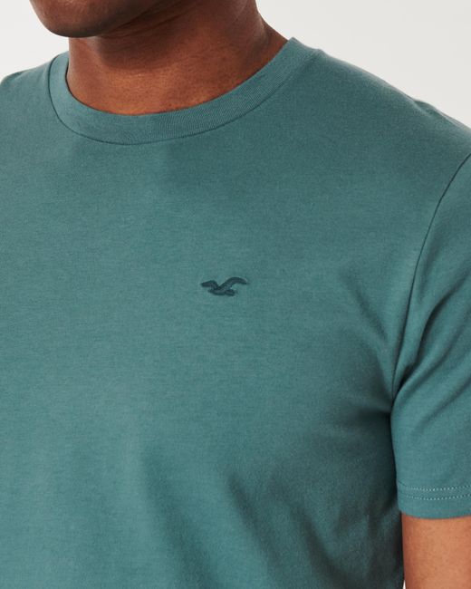 Hollister T-Shirt mit Rundhalsausschnitt und Symbol in Blue für Herren