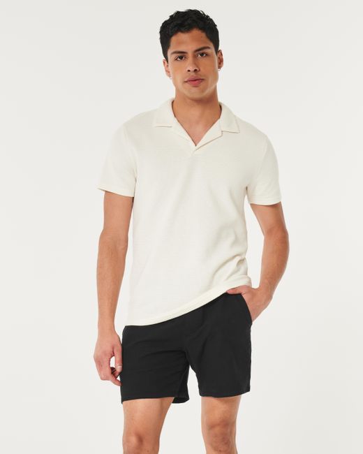 Hollister Pull-On Shorts aus Leinenmischung 18 cm in White für Herren