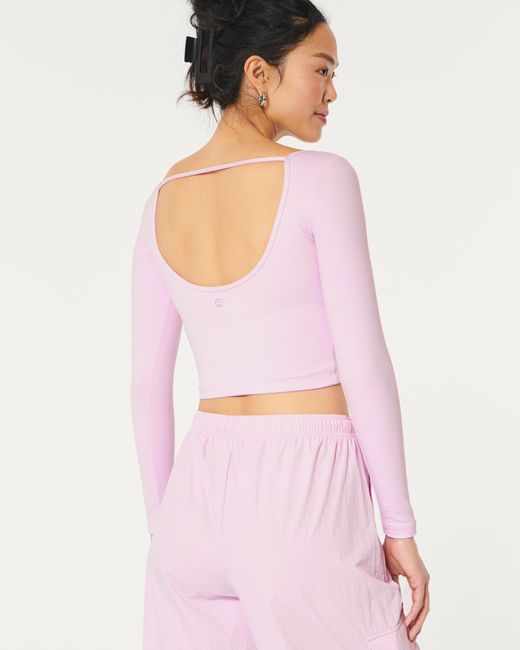 Hollister Pink Gilly Hicks Active Recharge Long-sleeve Top
