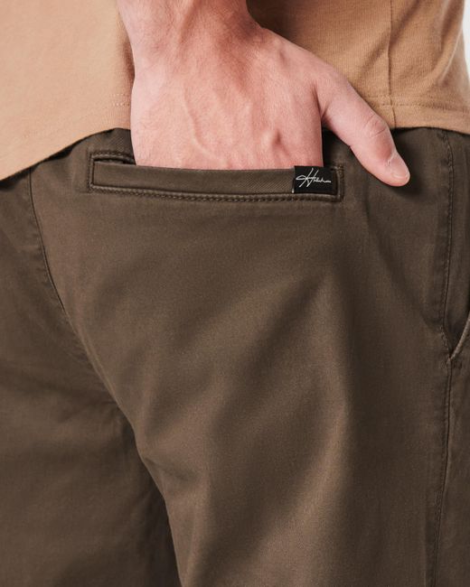 Hollister Brown Slim Straight Chino Pants for men