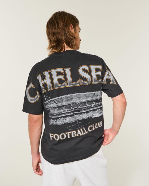 Hollister Black Chelsea Fc Graphic Tee for men