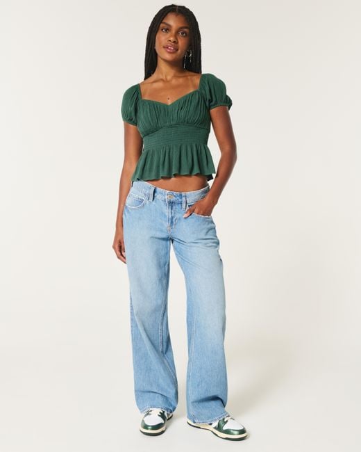 Hollister peplum top hotsell