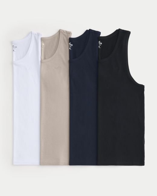 Hollister Blue Jersey Icon Tank 4-pack for men