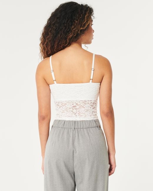 Hollister White All-over Lace Cami