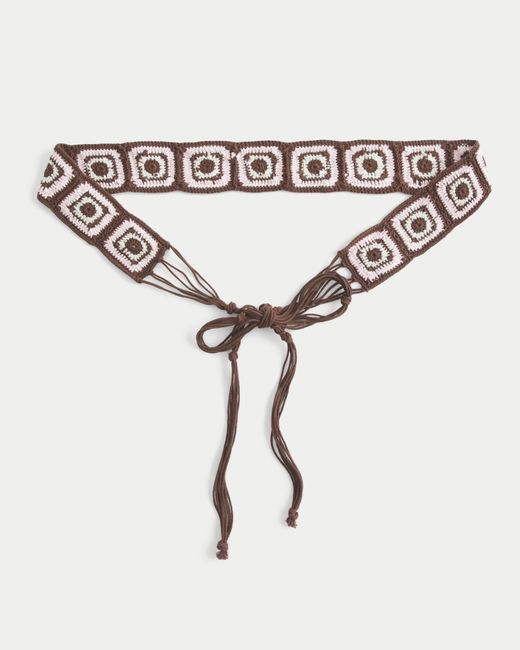 Hollister Brown Macramé Belt